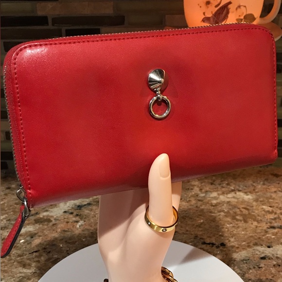 FENDI By the Way Leather Zip Around Wallet- Red π₯β€οΈπ - Picture 12 of 17